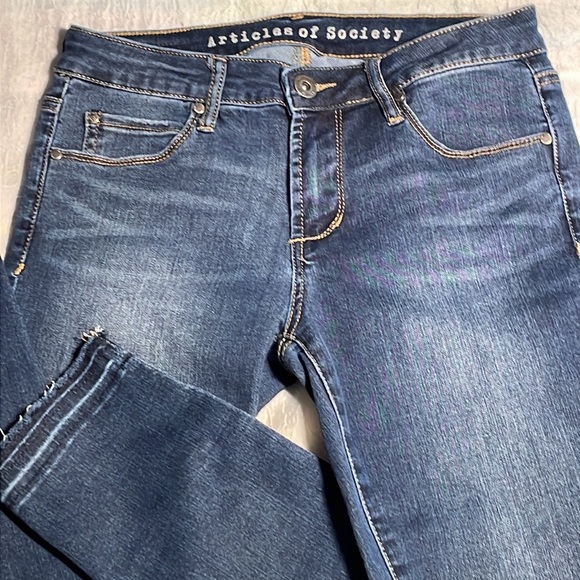 Articles Of Society Denim - Articles of Society Dark Blue Skinny Mid Rise Jeans